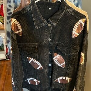 Football Patch Corduroy Jacket